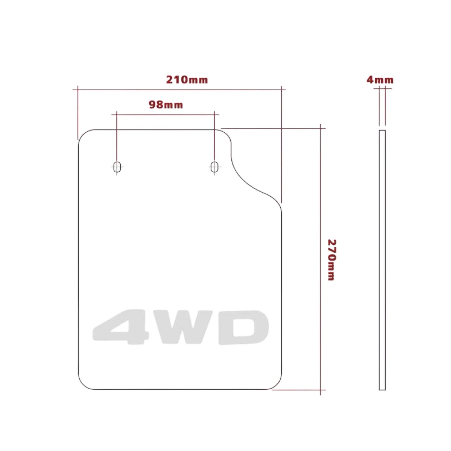 4WD Mud Flaps Black Kei Truck Garage Sydney Australia