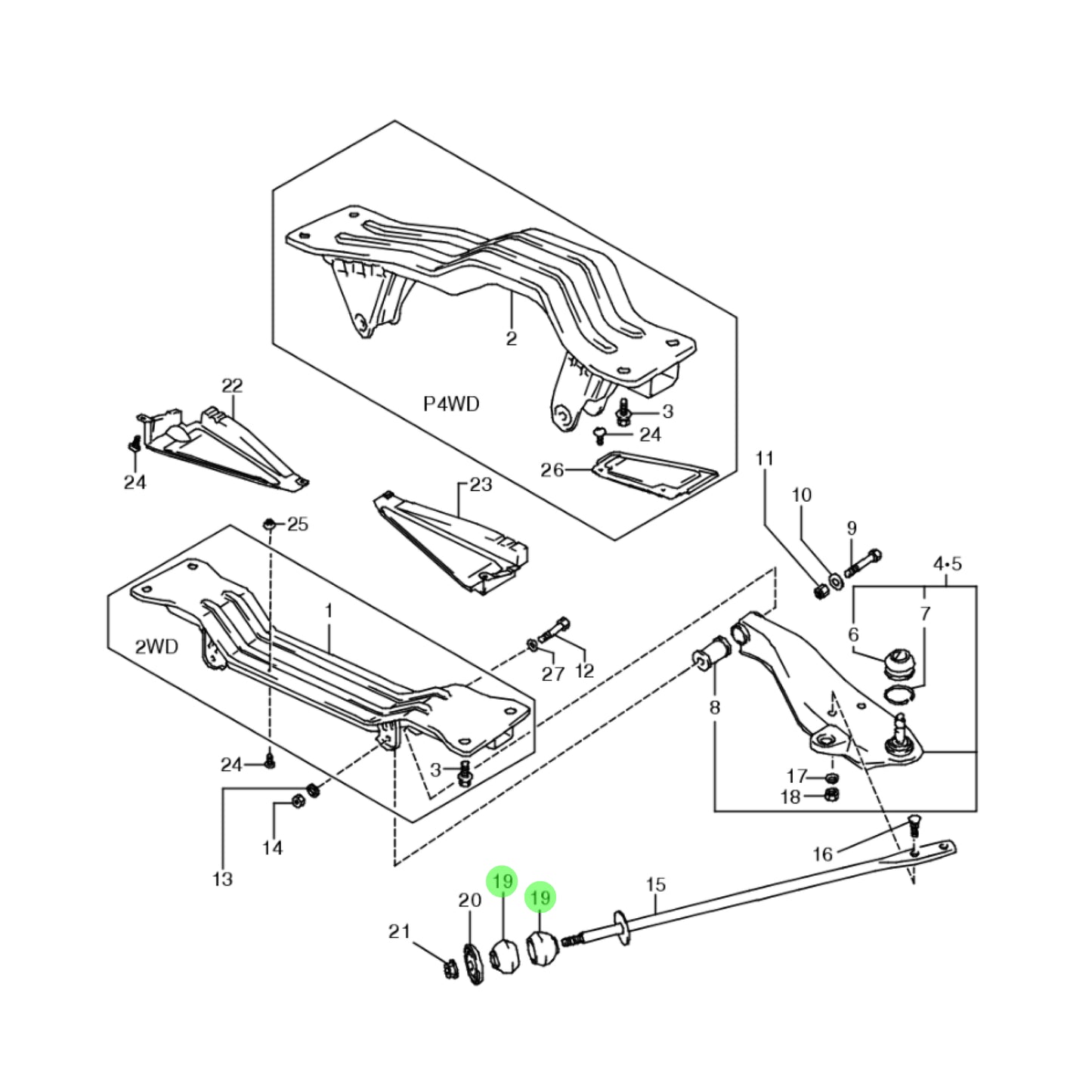 Tension Rod Bush - Suzuki Carry DC51T/DD51T